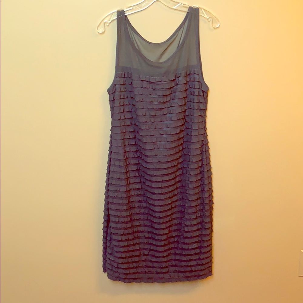 Grey ruffled dress